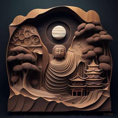 3D model Kamakura in Japan (STL)